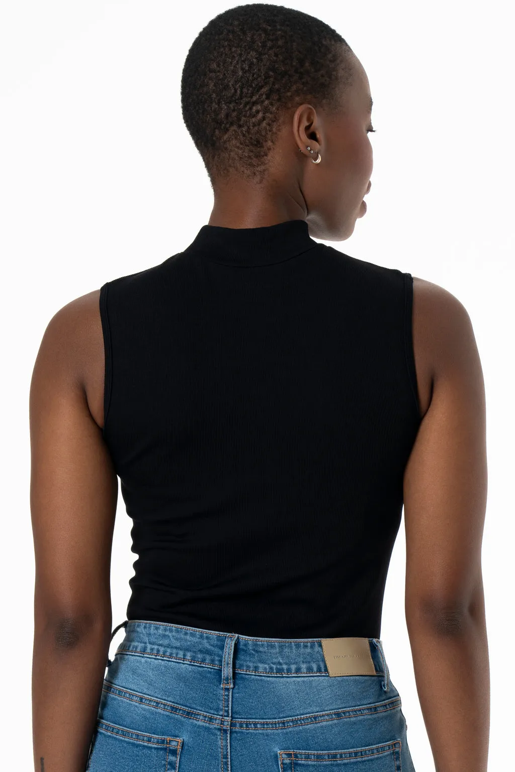 Hi-Neck Bodysuit _ 143197 _ Black sold by Refinery product image thumbnail 3