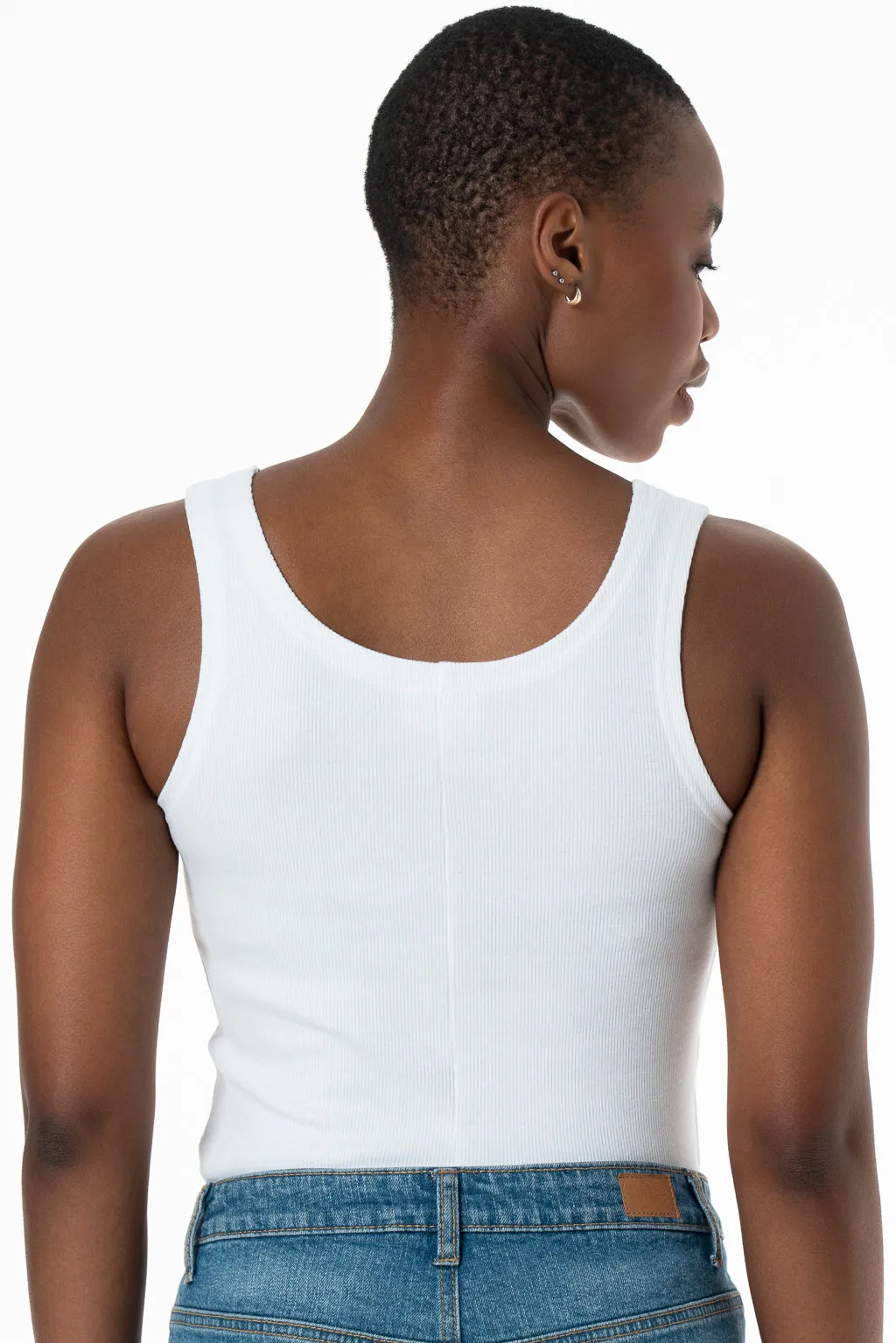 Scoop Neck Tank _ 143592 _ White sold by Refinery product image thumbnail 2