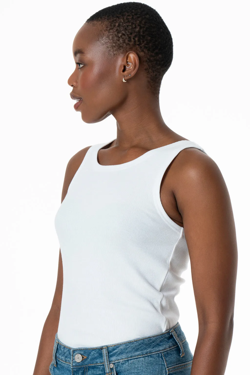 Scoop Neck Tank _ 143592 _ White sold by Refinery product image thumbnail 3
