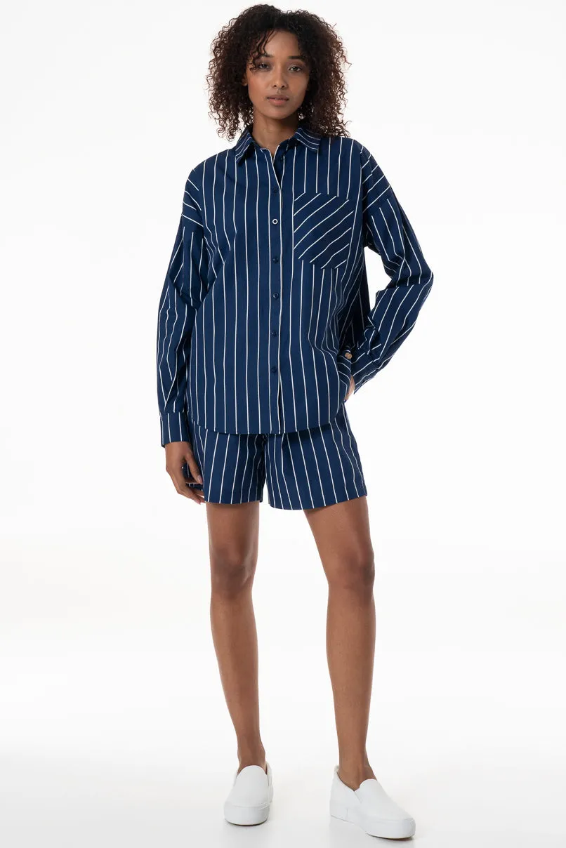 Poplin Shirt _ 152504 _ Ink sold by Refinery