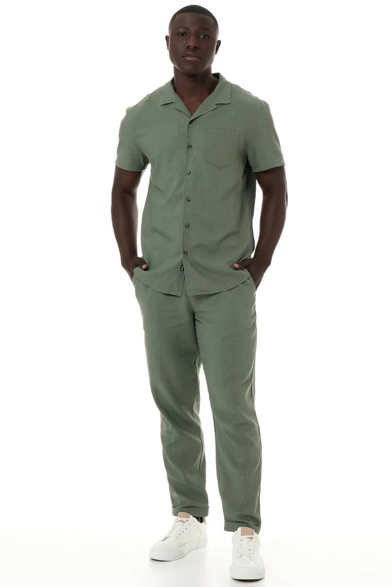 Linen Pants _ 150355 _ Fatigue sold by Refinery product image thumbnail 2