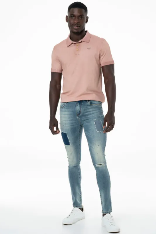 Rf10 Rip & Repair Skinny Denim Jeans _ 140444 _ Blue Denim sold by Refinery