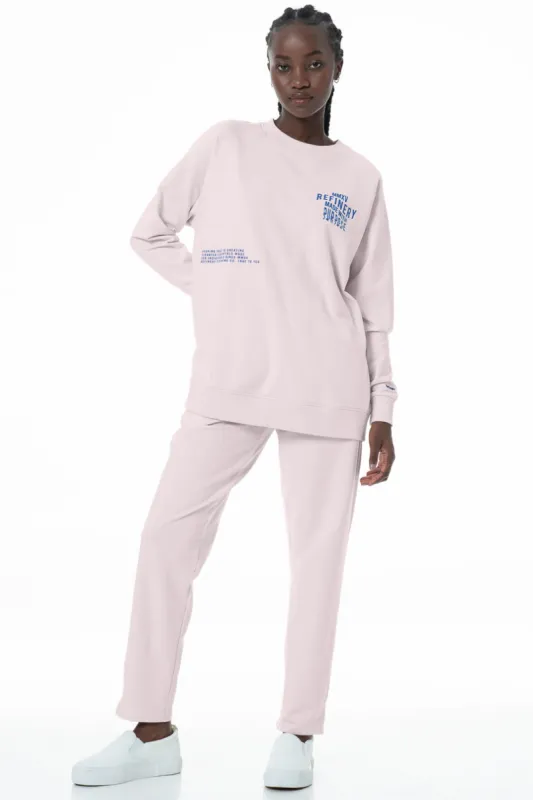 Longer Length Sweat Top _ 145637 _ Pink sold by Refinery