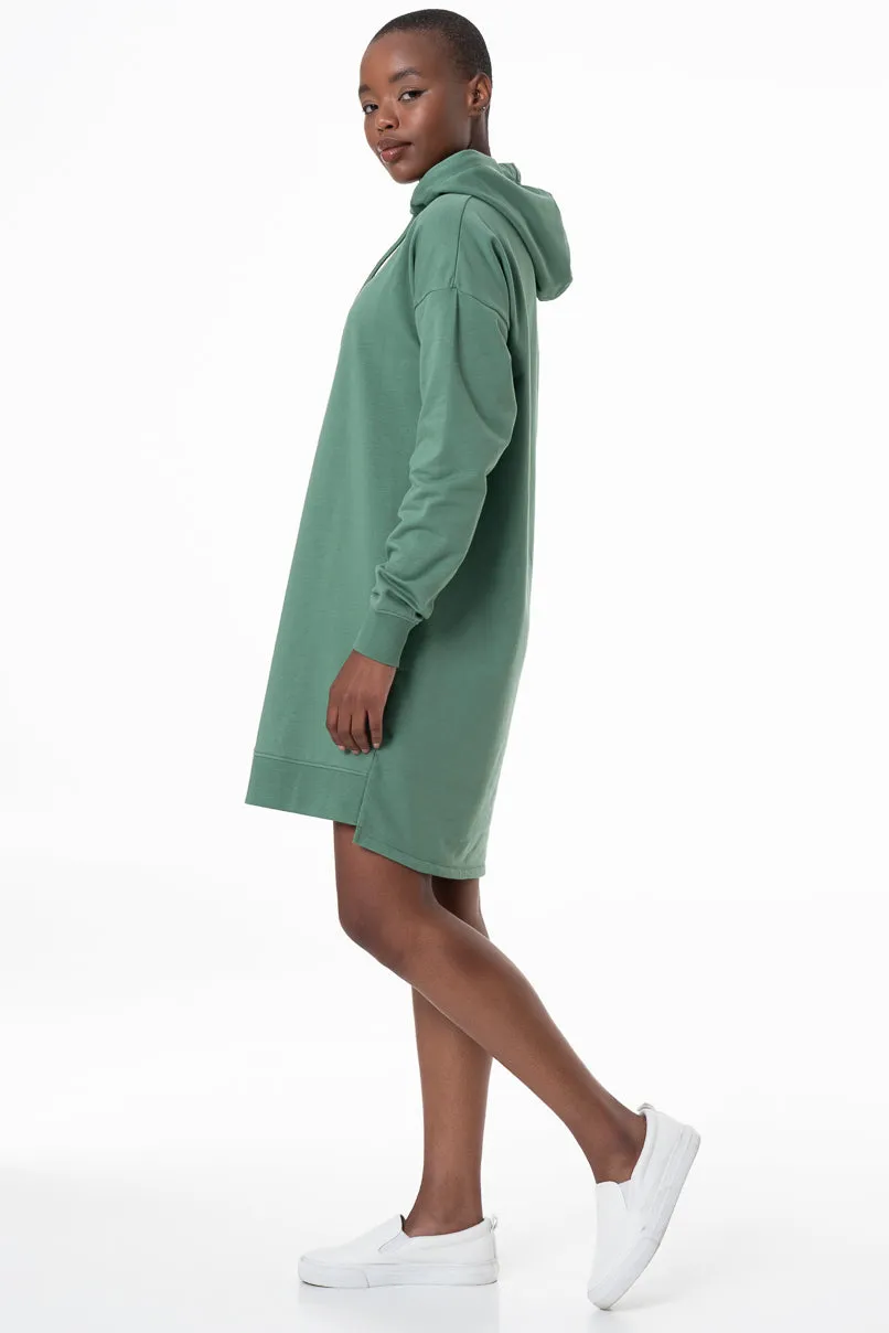 Hooded Sweater Dress _ 145776 _ Green sold by Refinery product image thumbnail 2