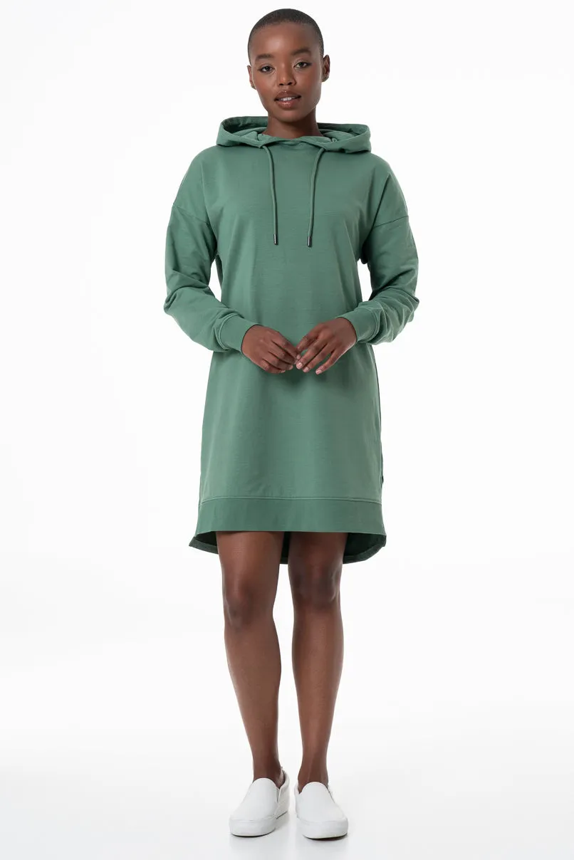 Hooded Sweater Dress _ 145776 _ Green sold by Refinery