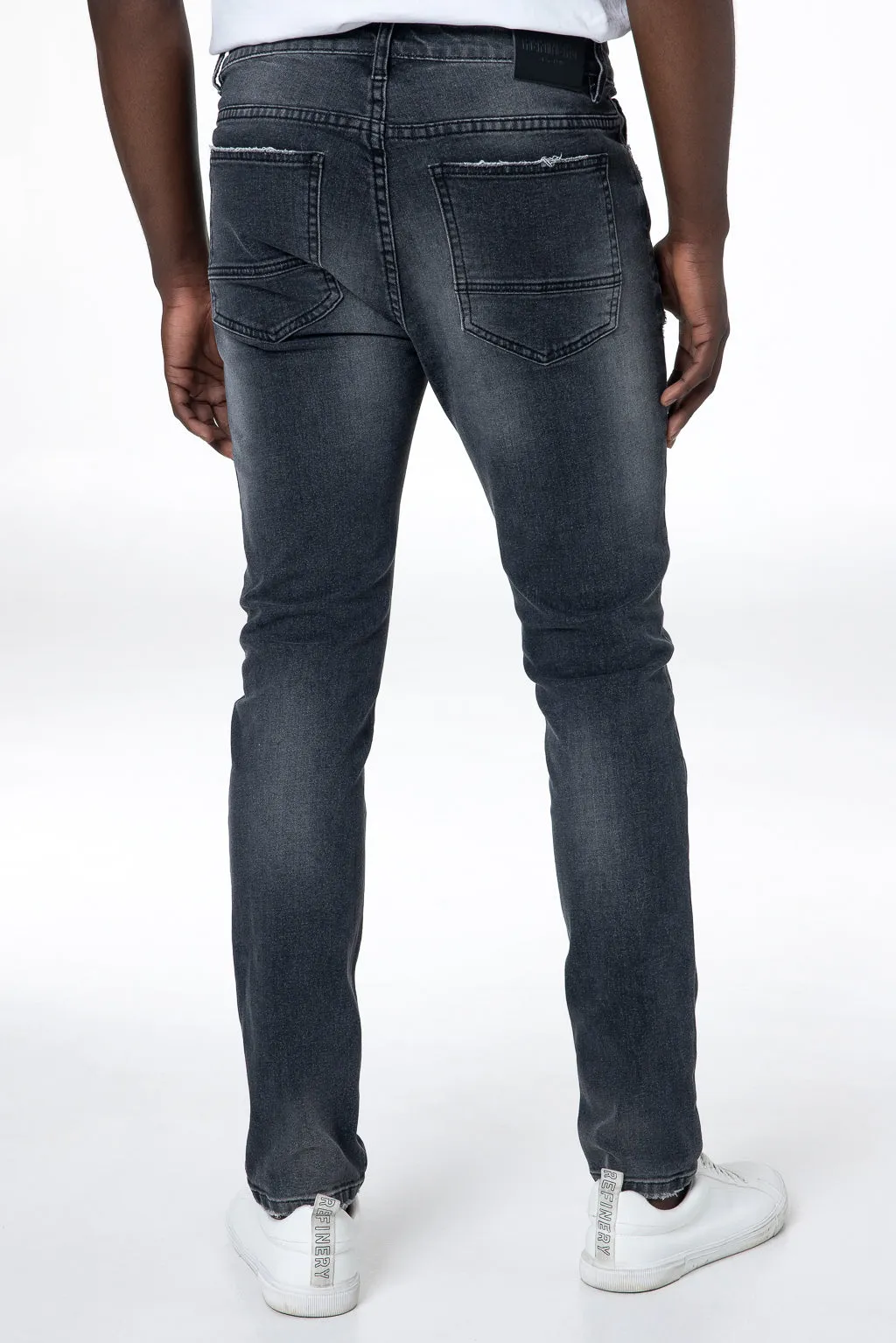 Rf02 Ripped Skinny Jeans _ 142681 _ Black Wash sold by Refinery product image thumbnail 3