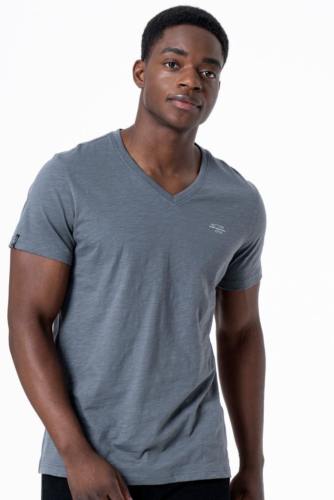 V-Neck T-Shirt _ 137175 _ Charcoal sold by Refinery product image thumbnail 5