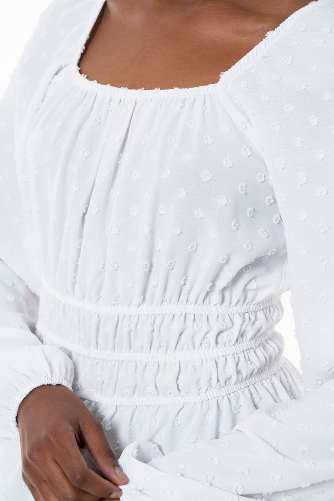 Puff-Sleeve Top _ 138762 _ White sold by Refinery product image thumbnail 2