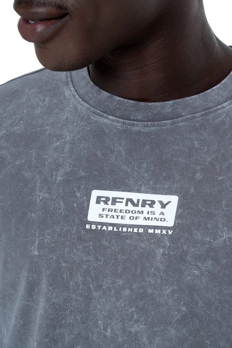 Acid Wash Long Sleeve T-Shirt _ 146861 _ Charcoal sold by Refinery product image thumbnail 3