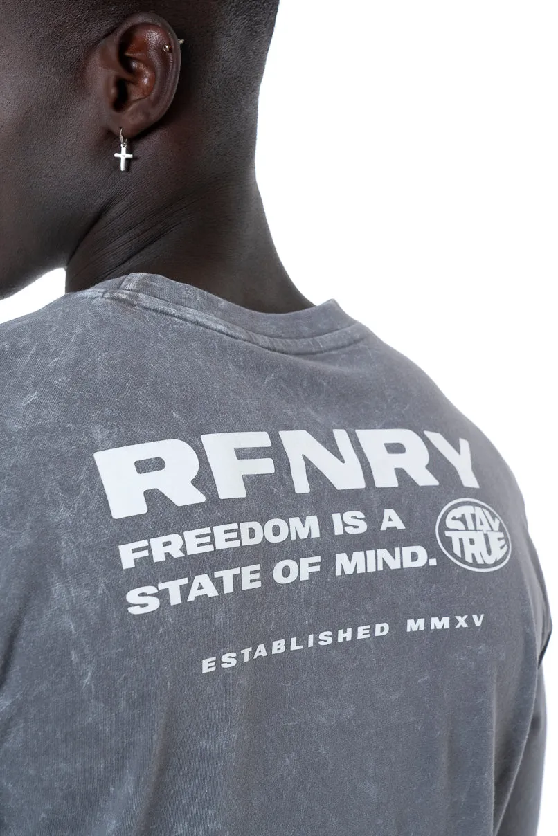 Acid Wash Long Sleeve T-Shirt _ 146861 _ Charcoal sold by Refinery product image thumbnail 4