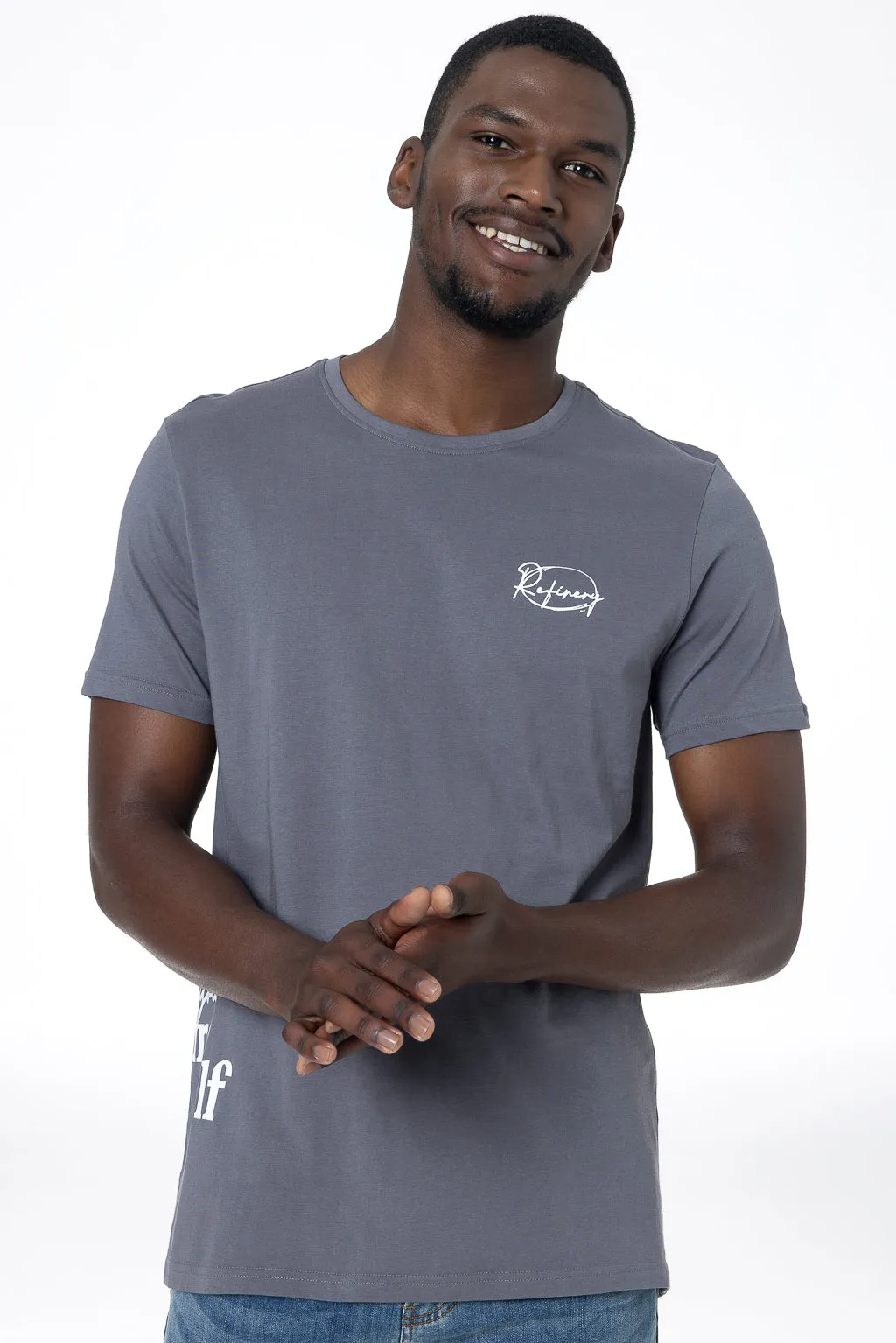 Branded T-Shirt _ 142509 _ Charcoal sold by Refinery