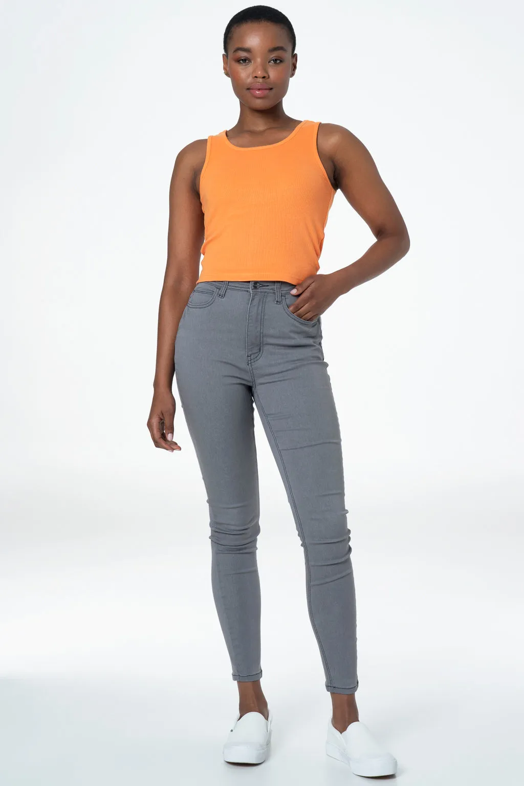 Ribbed Crop Tank _ 143376 _ Orange sold by Refinery product image thumbnail 2