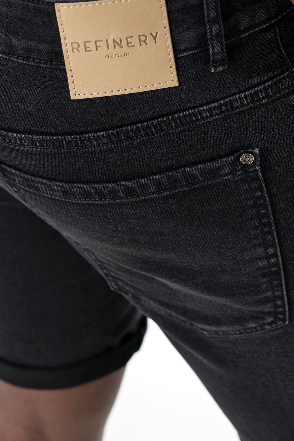 Denim Shorts _ 140343 _ Black Wash sold by Refinery product image thumbnail 4