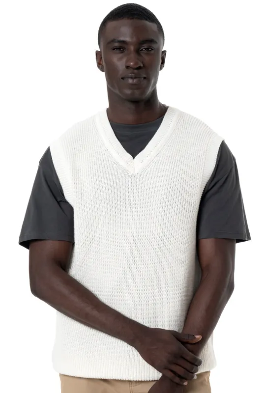 Sleeveless Sweater Vest _ 146670 _ Cement sold by Refinery