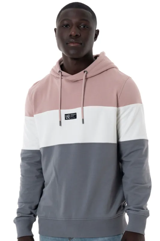 Colour Block Hoodie _ 146530 _ Rose sold by Refinery