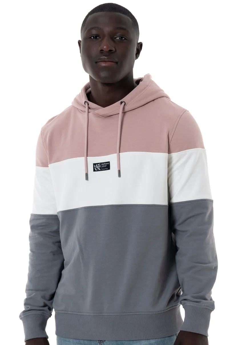 Colour Block Hoodie _ 146530 _ Rose sold by Refinery