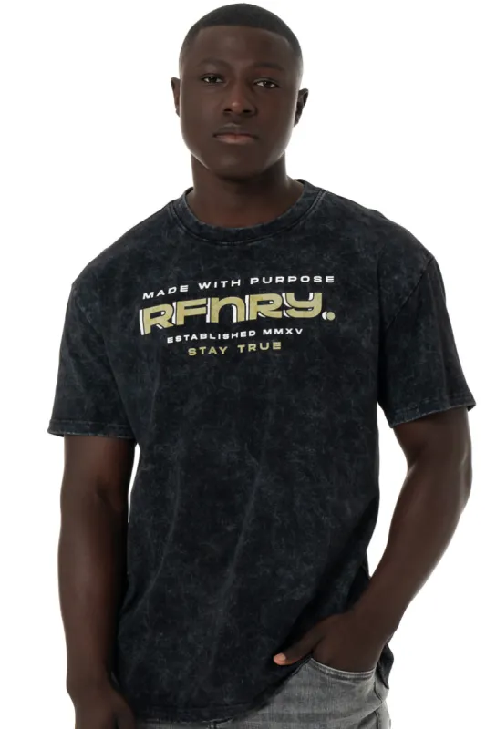 Statement Acid Wash T-Shirt _ 147309 _ Black sold by Refinery