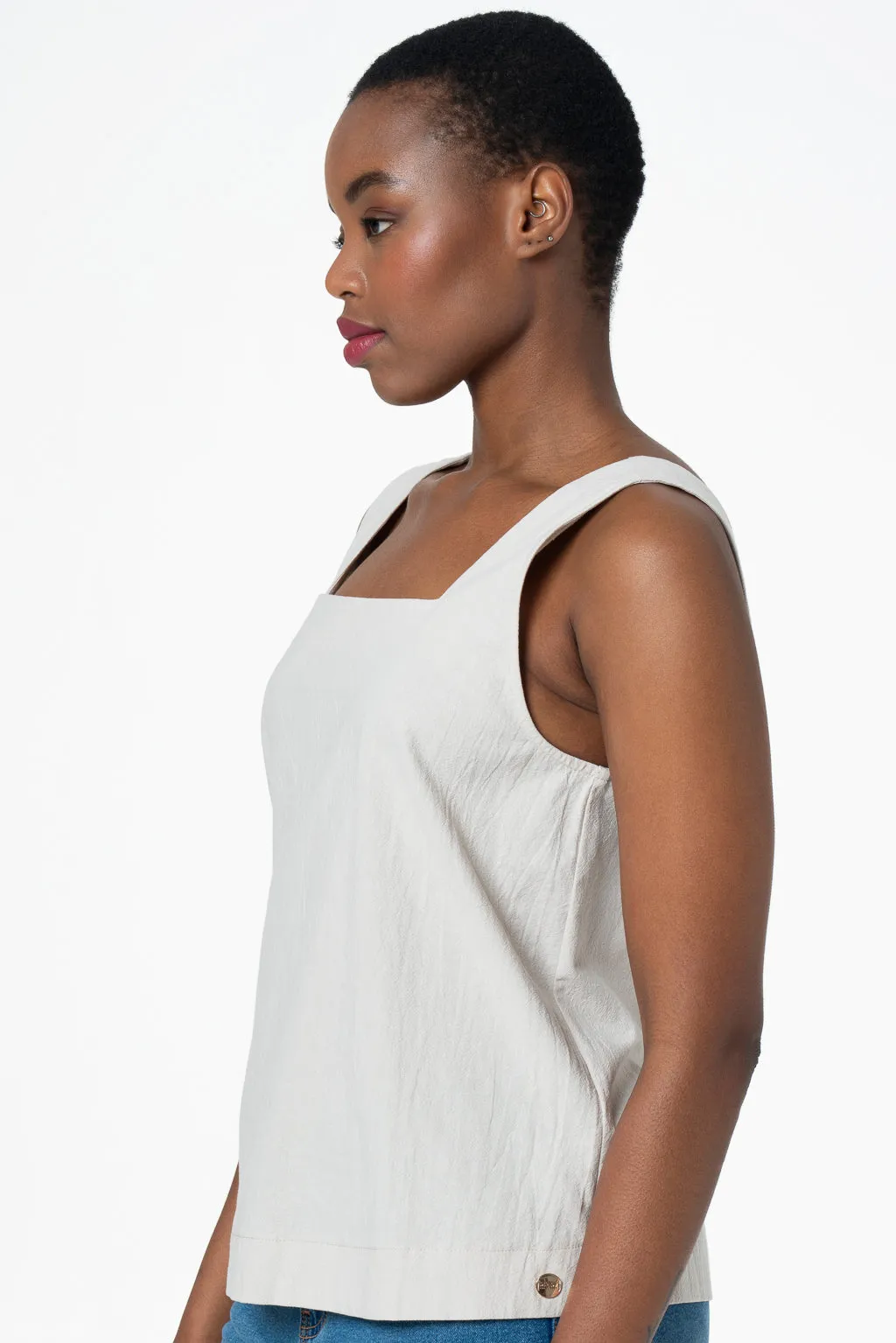 Boxy Top _ 143370 _ Oatmeal sold by Refinery product image thumbnail 3