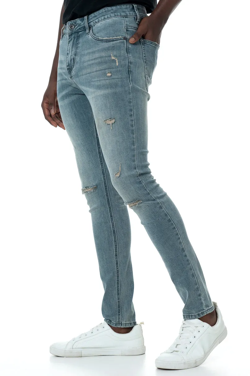 Rf10 Ripped Skinny Jeans _ 146864 _ Blue Denim sold by Refinery product image thumbnail 2