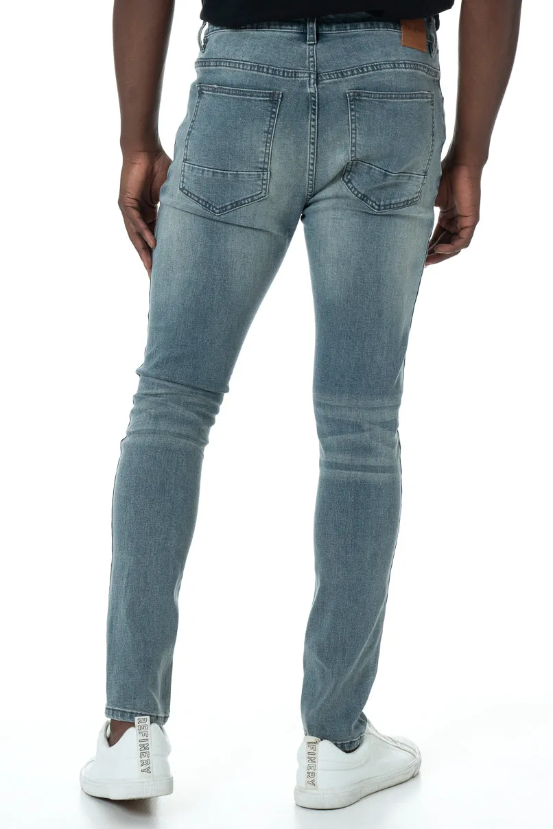 Rf10 Ripped Skinny Jeans _ 146864 _ Blue Denim sold by Refinery product image thumbnail 3
