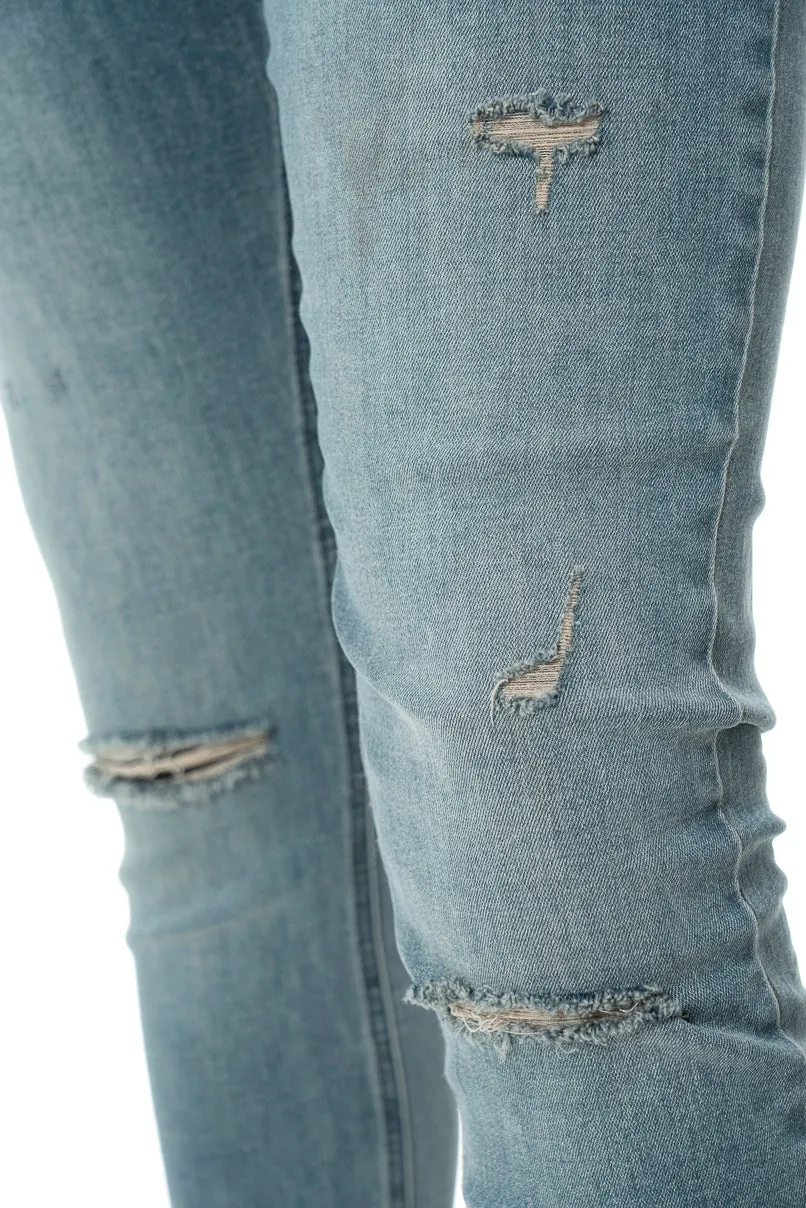 Rf10 Ripped Skinny Jeans _ 146864 _ Blue Denim sold by Refinery product image thumbnail 5