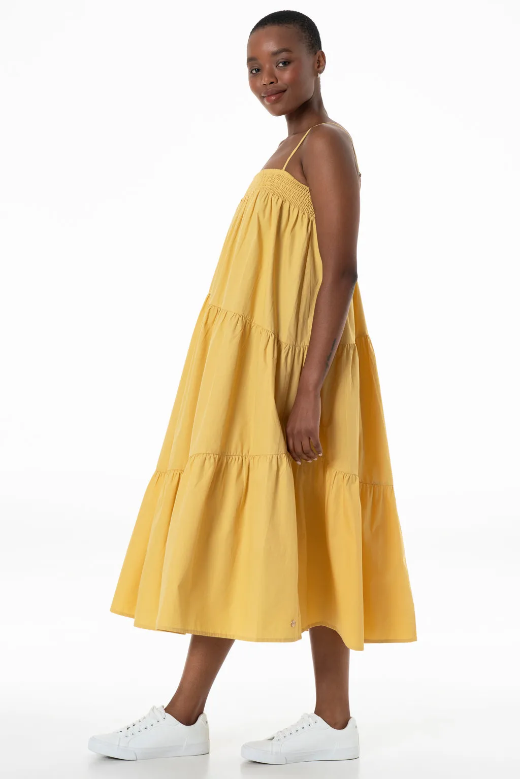 Poplin Dress _ 143355 _ Yellow sold by Refinery product image thumbnail 4