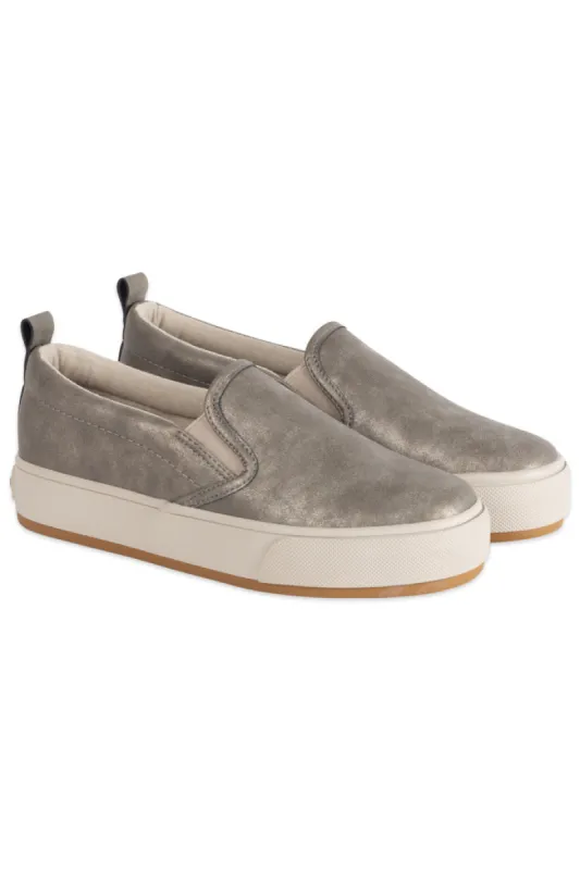 Metallic Slip On Sneaker _ 147576 _ Grey sold by Refinery