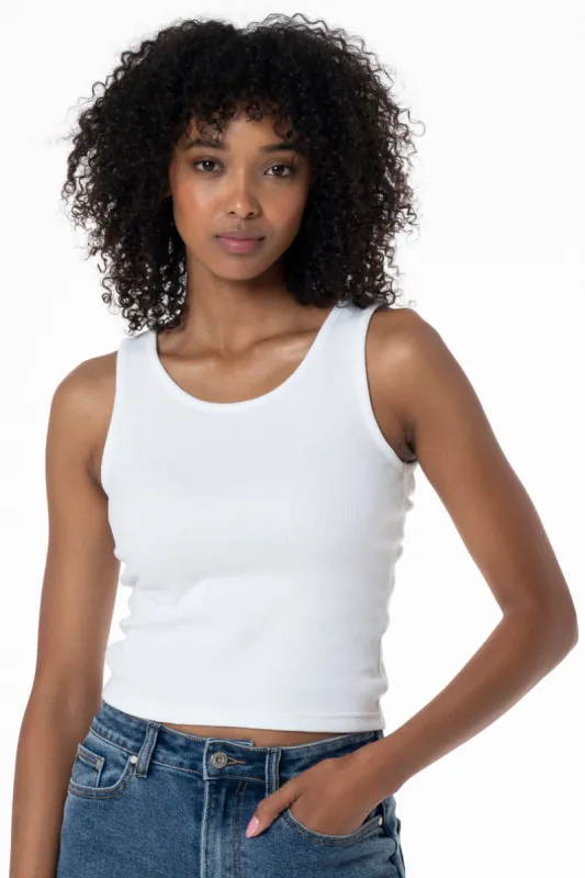 Scoop Neck Tank _ 143380 _ White sold by Refinery