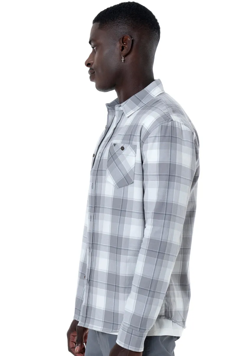 Check Shirt _ 147389 _ Grey sold by Refinery product image thumbnail 2