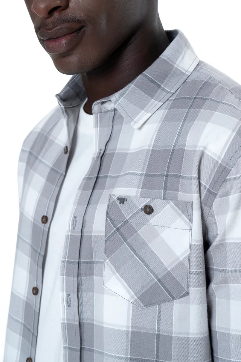Check Shirt _ 147389 _ Grey sold by Refinery product image thumbnail 5