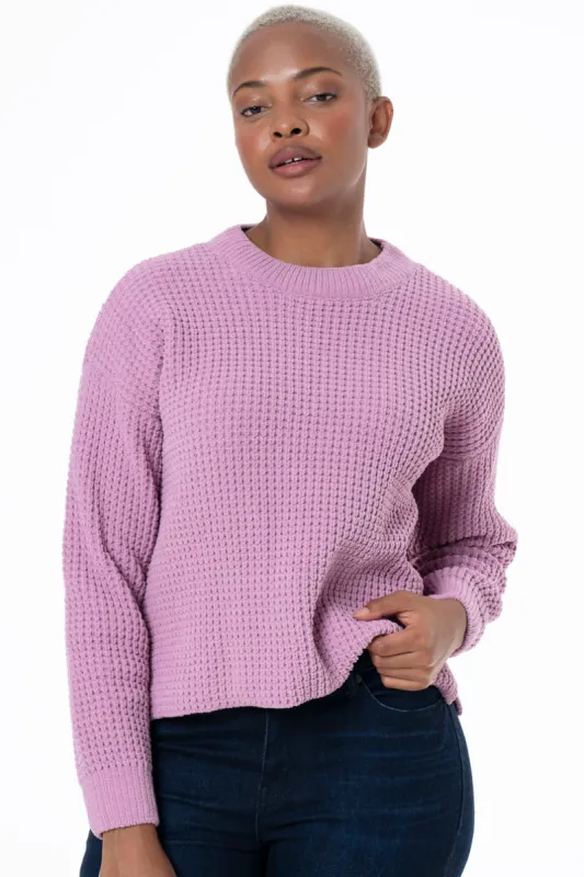 Chenille Jersey _ 145668 _ Purple sold by Refinery