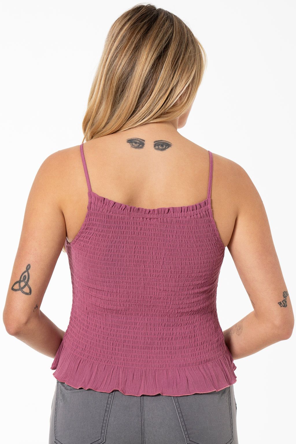 Shirred Top _ 141538 _ Mauve sold by Refinery product image thumbnail 5