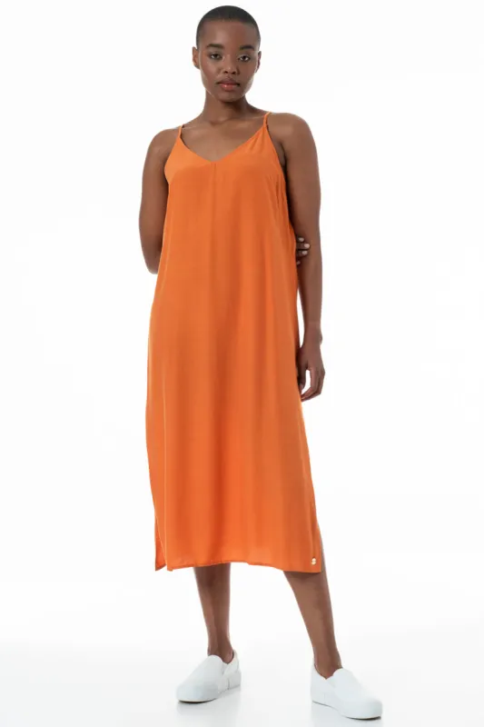 Midi Slip Dress _ 152169 _ Orange sold by Refinery