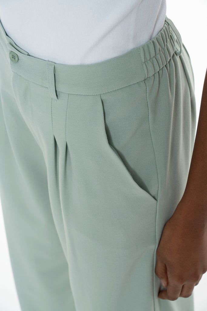 Wide Leg Pants _ 141731 _ Sage sold by Refinery product image thumbnail 5