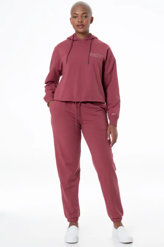 Cropped Hoodie _ 146919 _ Mauve sold by Refinery