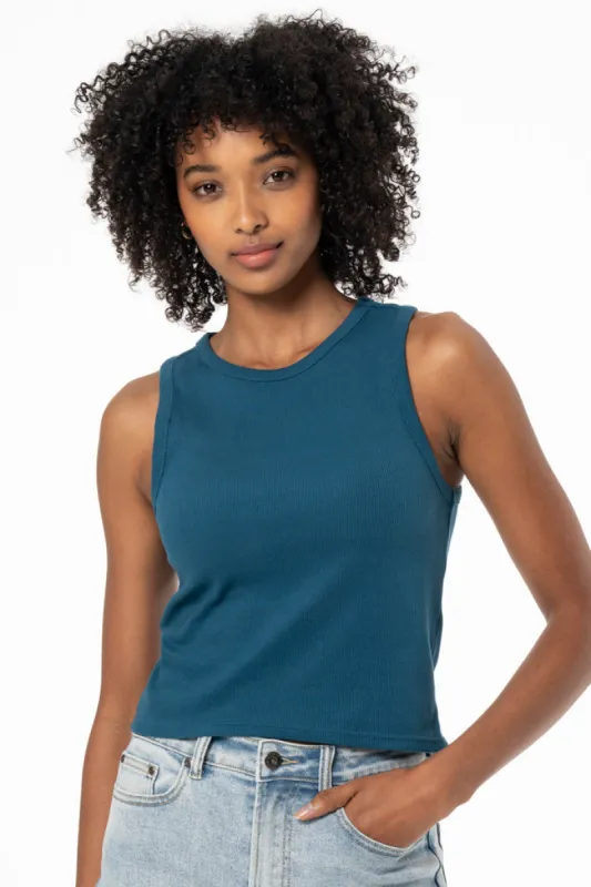 Ribbed Tank _ 141577 _ Teal sold by Refinery