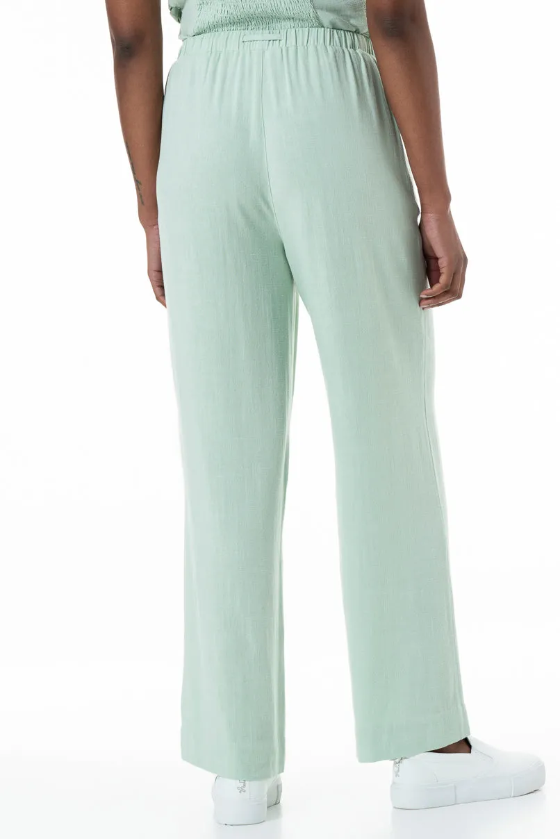 Elasticated Linen Pants _ 152036 _ Sage sold by Refinery product image thumbnail 5