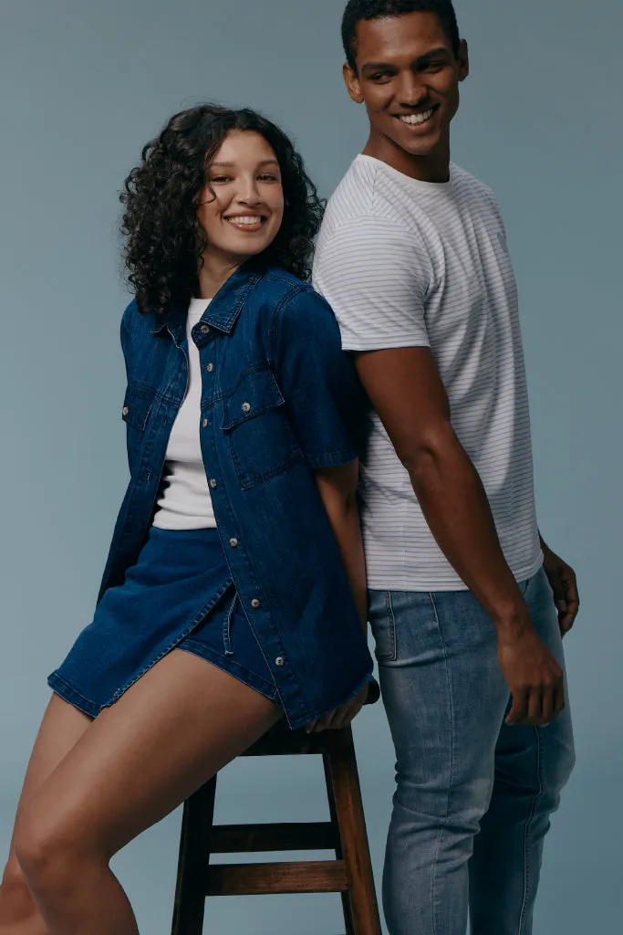 Denim Shirt _ 152220 _ Mid Wash sold by Refinery product image thumbnail 2