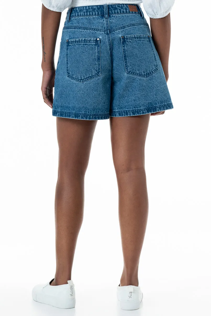 Denim Shorts _ 151995 _ Mid Wash sold by Refinery product image thumbnail 4