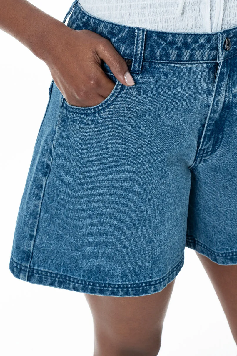 Denim Shorts _ 151995 _ Mid Wash sold by Refinery product image thumbnail 3