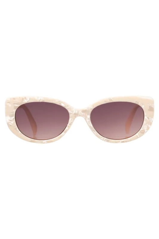 Oval Sunglasses _ 150746 _ Cream sold by Refinery