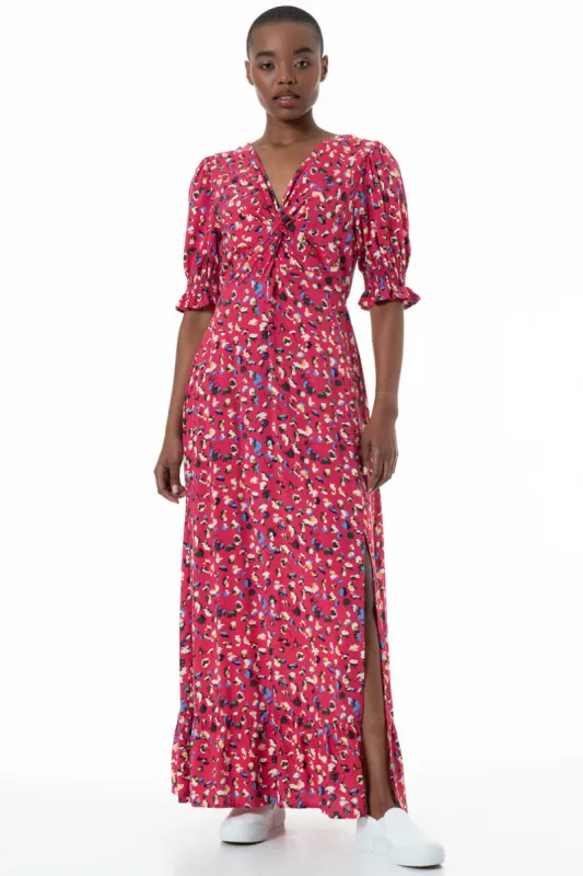 Puff Sleeve Maxi Dress _ 152181 _ Pink sold by Refinery