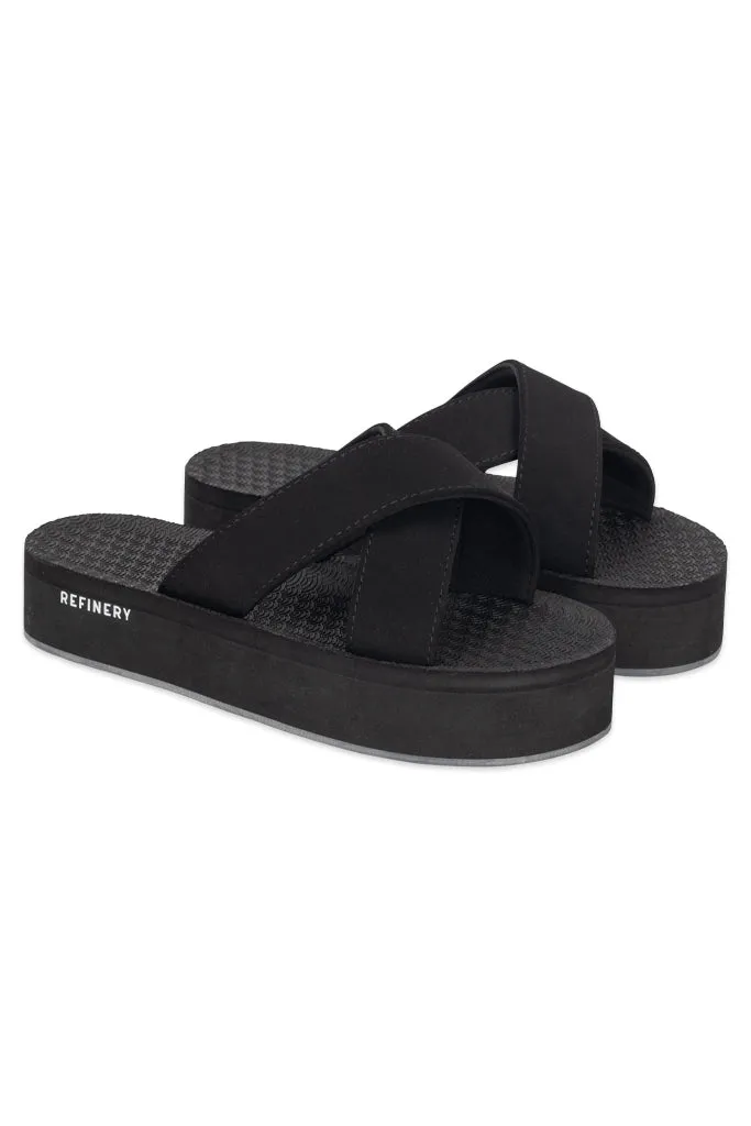 Platform Fashion Sandal _ 151134 _ Black sold by Refinery