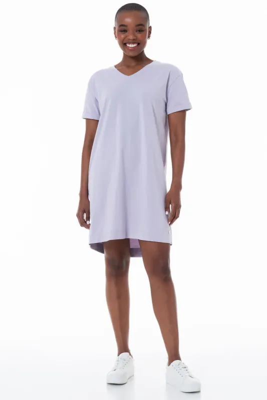T-Shirt Dress _ 152119 _ Lilac sold by Refinery