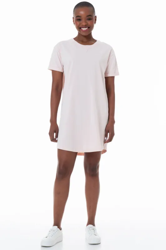 T-Shirt Dress _ 152112 _ Light Pink sold by Refinery