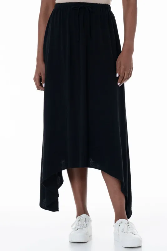 Hanky Hem Skirt _ 152029 _ Black sold by Refinery