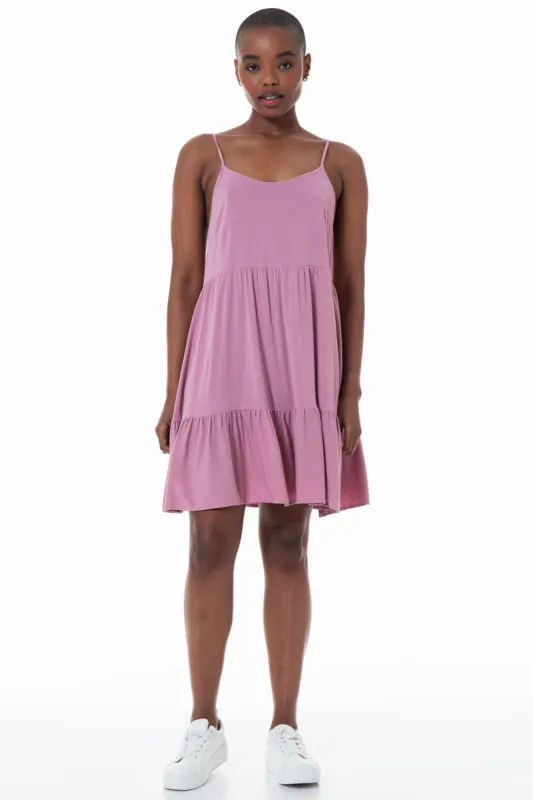 Fit And Flare Dress _ 152146 _ Mauve sold by Refinery