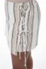 Lace Up Detail Skort _ 151990 _ Stone sold by Refinery