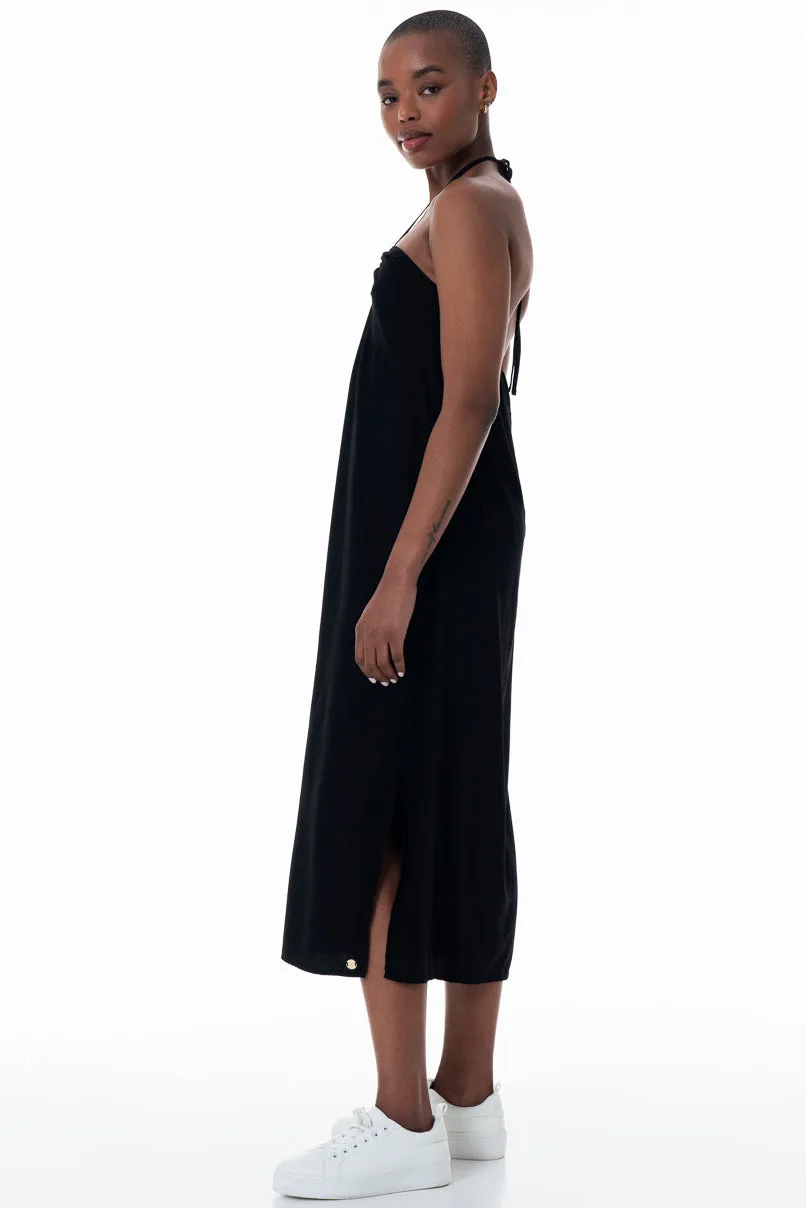 Halter Neck Slip Dress _ 152171 _ Black sold by Refinery product image thumbnail 4