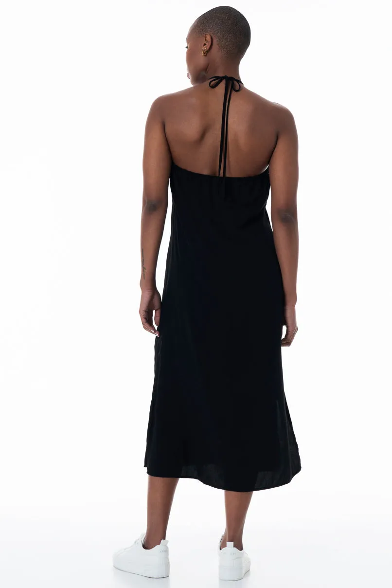 Halter Neck Slip Dress _ 152171 _ Black sold by Refinery product image thumbnail 5